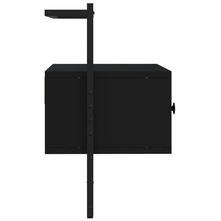 Tv-meubel wandgemonteerd 60,5x30x51 cm bewerkt hout zwart MeubelReus