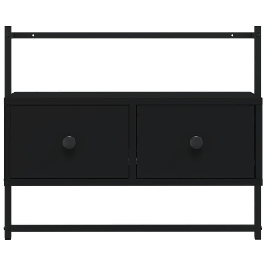 Tv-meubel wandgemonteerd 60,5x30x51 cm bewerkt hout zwart MeubelReus