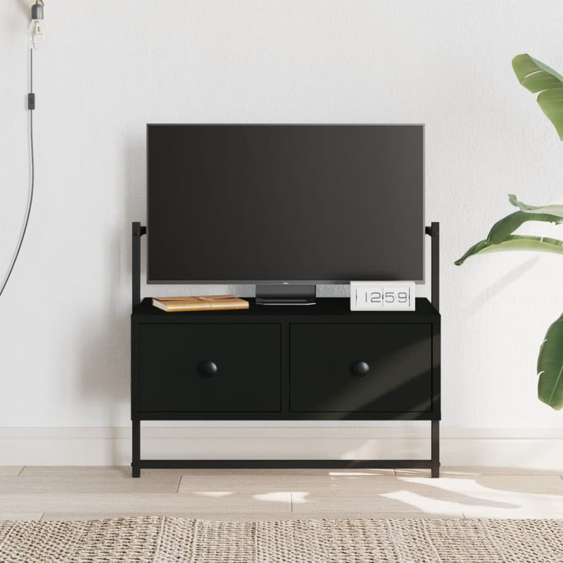 Tv-meubel wandgemonteerd 60,5x30x51 cm bewerkt hout zwart MeubelReus