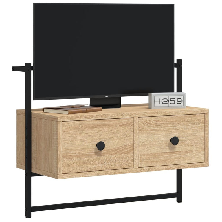 Tv-meubel wandgemonteerd 60,5x30x51 cm hout sonoma eikenkleurig MeubelReus