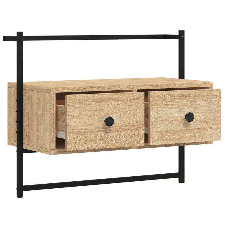 Tv-meubel wandgemonteerd 60,5x30x51 cm hout sonoma eikenkleurig MeubelReus