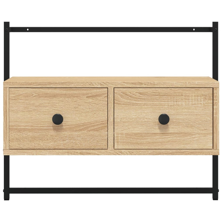 Tv-meubel wandgemonteerd 60,5x30x51 cm hout sonoma eikenkleurig MeubelReus