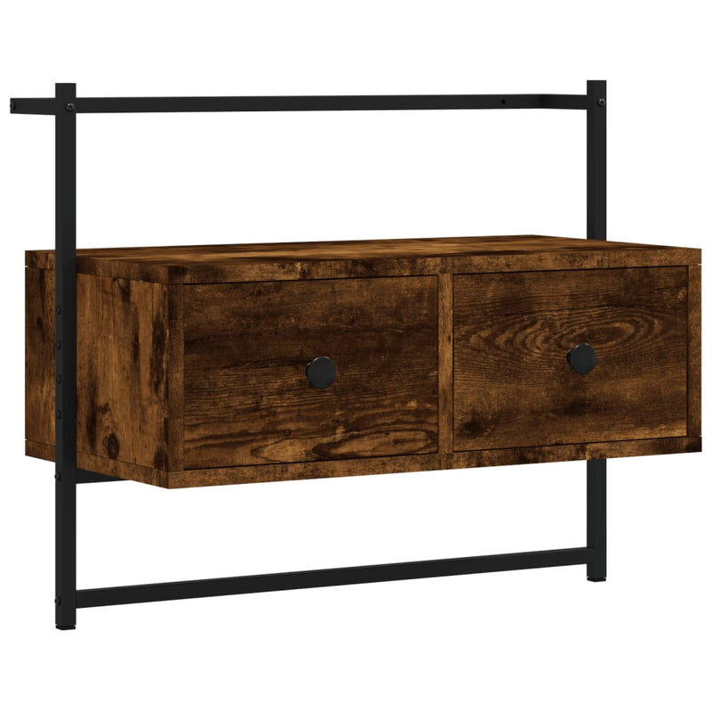 Tv-meubel wandgemonteerd 60,5x30x51 cm hout gerookt eikenkleur MeubelReus
