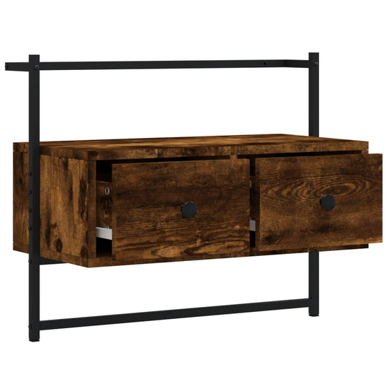 Tv-meubel wandgemonteerd 60,5x30x51 cm hout gerookt eikenkleur MeubelReus