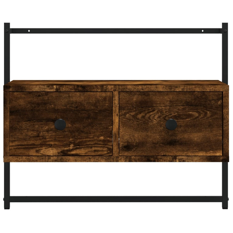 Tv-meubel wandgemonteerd 60,5x30x51 cm hout gerookt eikenkleur MeubelReus