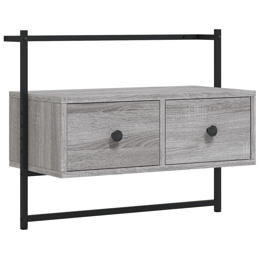 Tv-meubel wandgemonteerd 60,5x30x51 cm hout grijs sonoma eiken MeubelReus