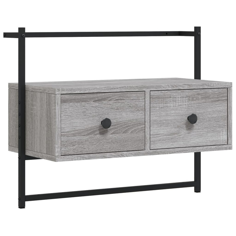 Tv-meubel wandgemonteerd 60,5x30x51 cm hout grijs sonoma eiken MeubelReus