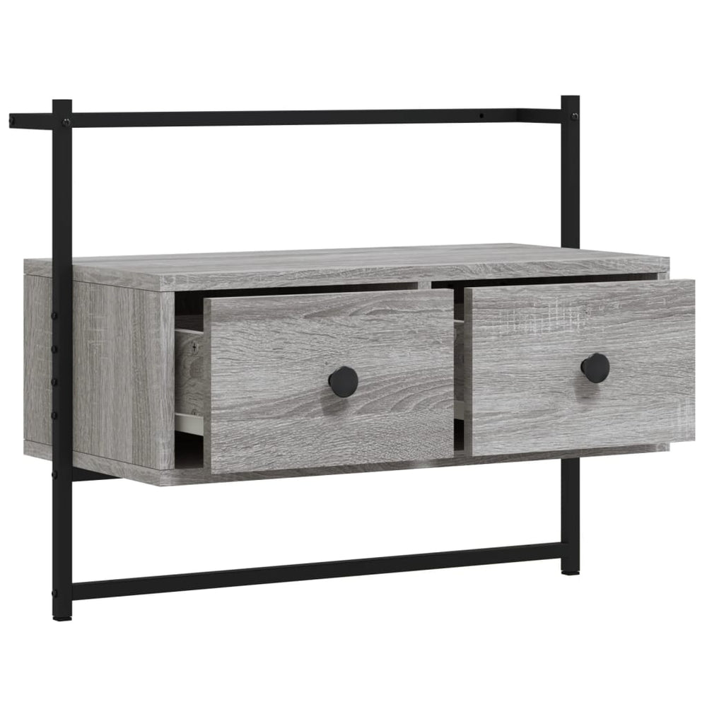 Tv-meubel wandgemonteerd 60,5x30x51 cm hout grijs sonoma eiken MeubelReus
