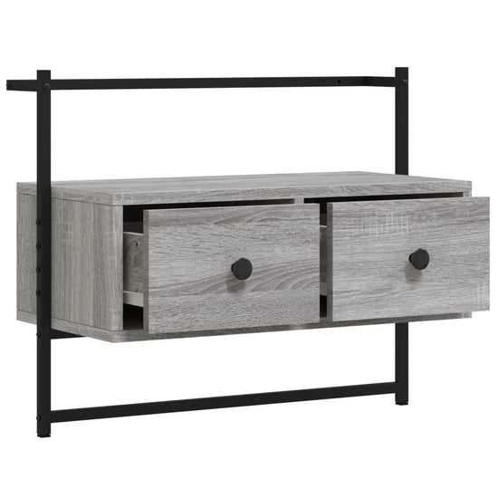 Tv-meubel wandgemonteerd 60,5x30x51 cm hout grijs sonoma eiken MeubelReus