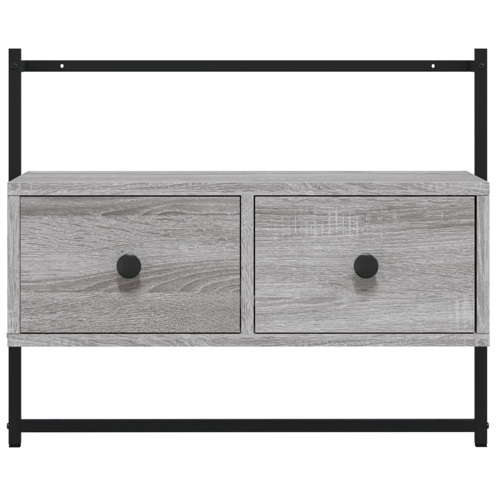 Tv-meubel wandgemonteerd 60,5x30x51 cm hout grijs sonoma eiken MeubelReus