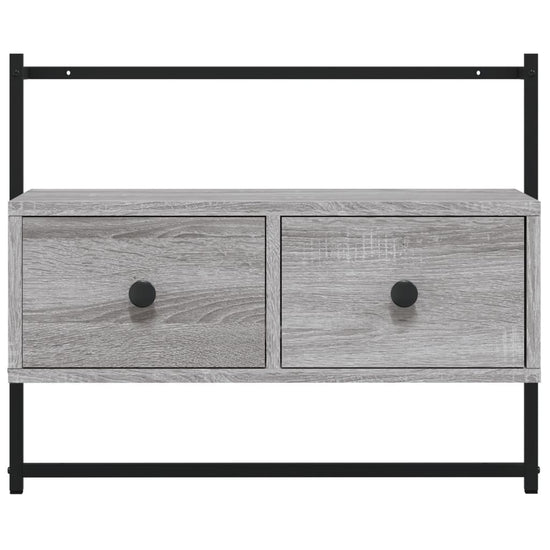 Tv-meubel wandgemonteerd 60,5x30x51 cm hout grijs sonoma eiken MeubelReus