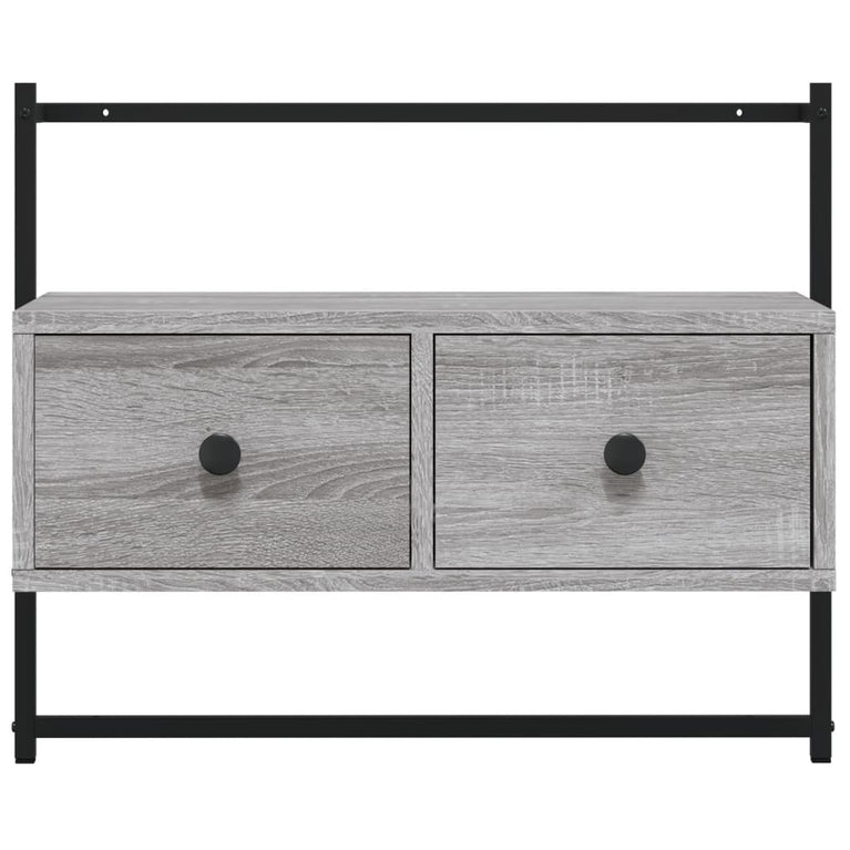 Tv-meubel wandgemonteerd 60,5x30x51 cm hout grijs sonoma eiken MeubelReus