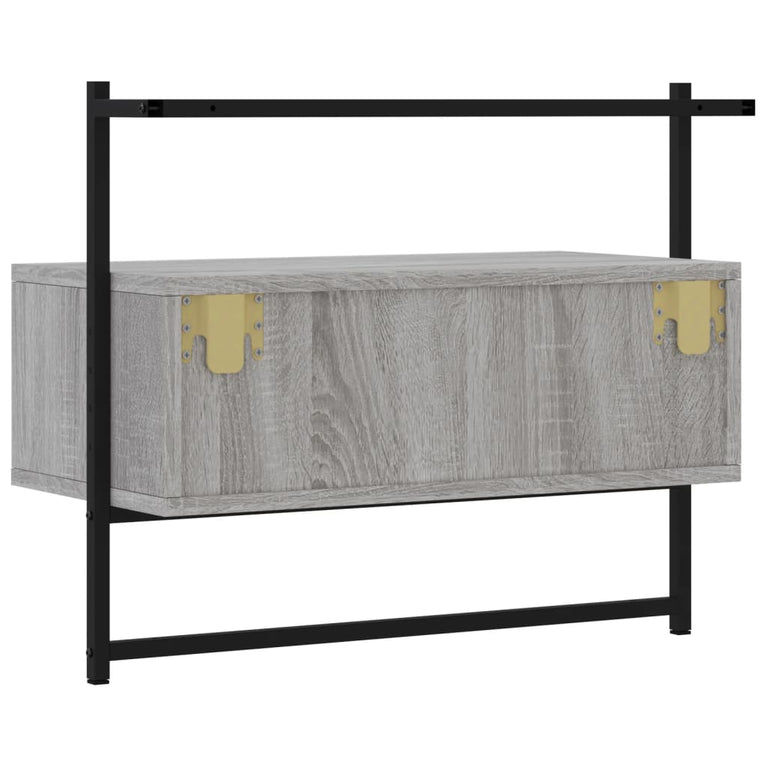Tv-meubel wandgemonteerd 60,5x30x51 cm hout grijs sonoma eiken MeubelReus