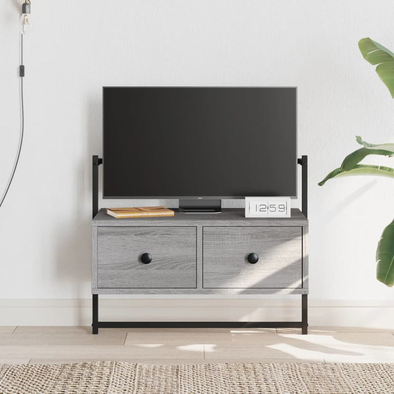 Tv-meubel wandgemonteerd 60,5x30x51 cm hout grijs sonoma eiken MeubelReus