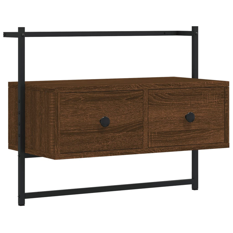 Tv-meubel wandgemonteerd 60,5x30x51 cm hout bruin eikenkleur MeubelReus