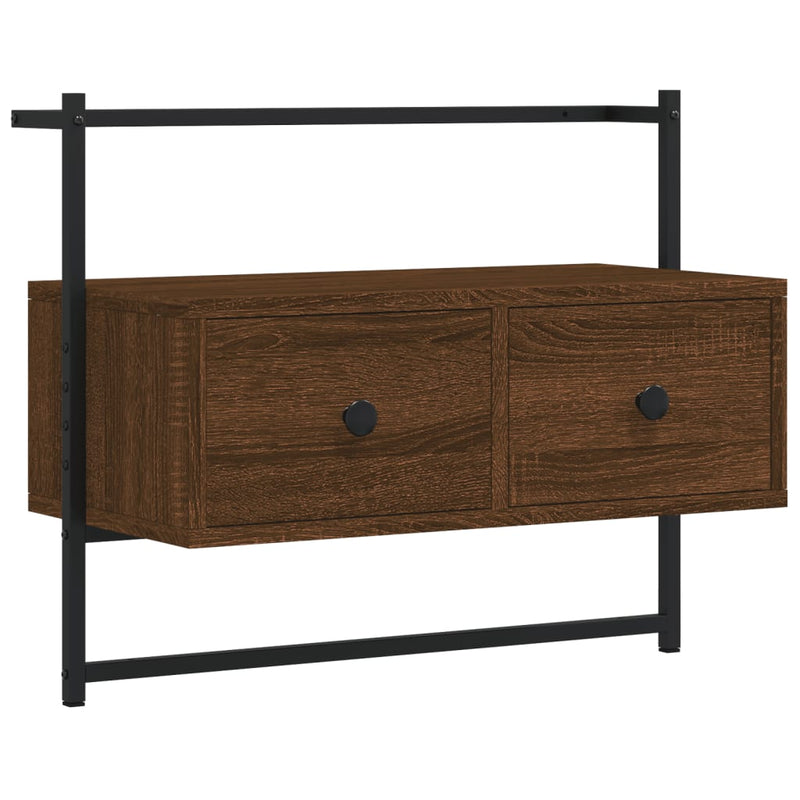 Tv-meubel wandgemonteerd 60,5x30x51 cm hout bruin eikenkleur MeubelReus