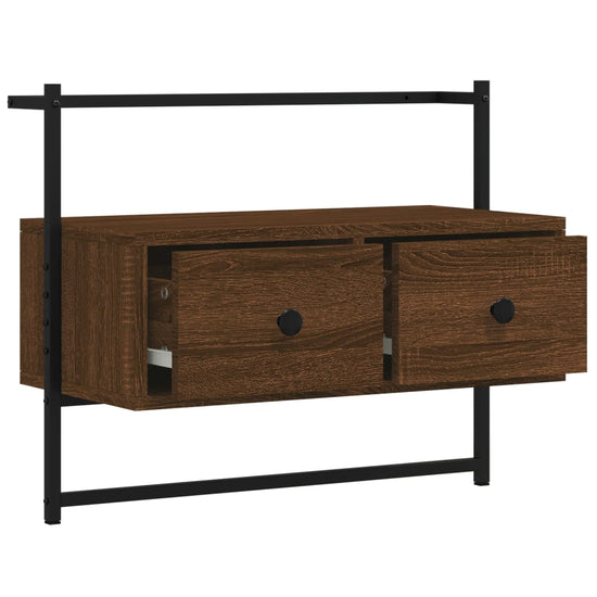 Tv-meubel wandgemonteerd 60,5x30x51 cm hout bruin eikenkleur MeubelReus