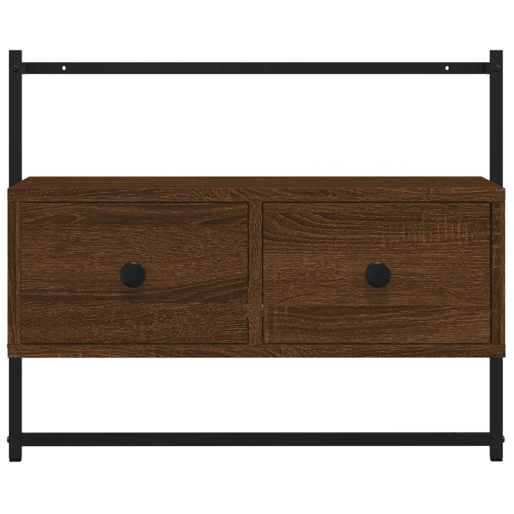 Tv-meubel wandgemonteerd 60,5x30x51 cm hout bruin eikenkleur MeubelReus