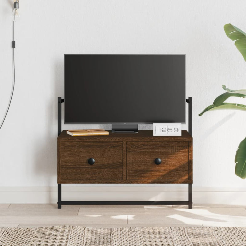 Tv-meubel wandgemonteerd 60,5x30x51 cm hout bruin eikenkleur MeubelReus