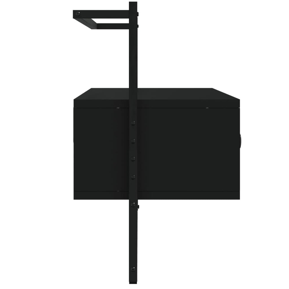Tv-meubel wandgemonteerd 100,5x30x51 cm bewerkt hout zwart MeubelReus