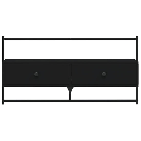 Tv-meubel wandgemonteerd 100,5x30x51 cm bewerkt hout zwart MeubelReus