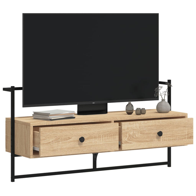 Tv-meubel wandgemonteerd 100,5x30x51 cm hout sonoma eikenkleur MeubelReus