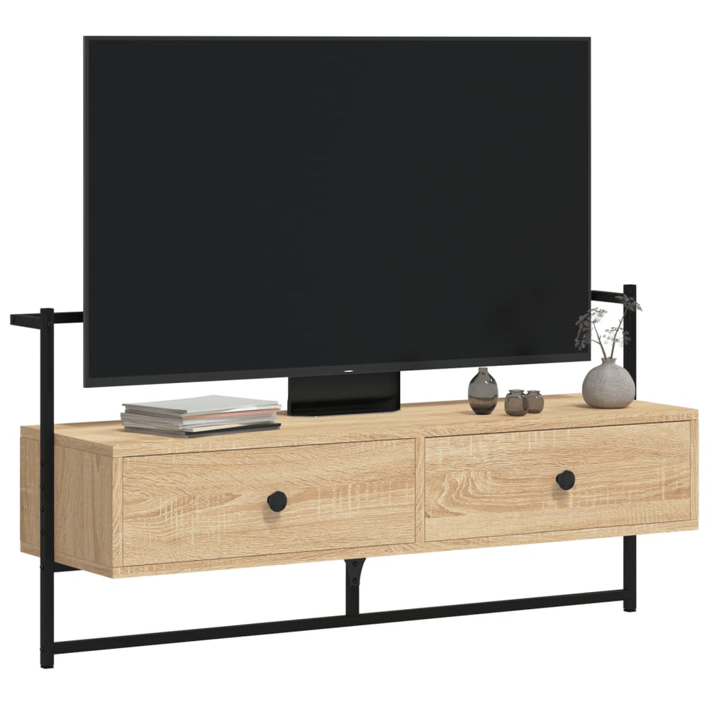 Tv-meubel wandgemonteerd 100,5x30x51 cm hout sonoma eikenkleur MeubelReus