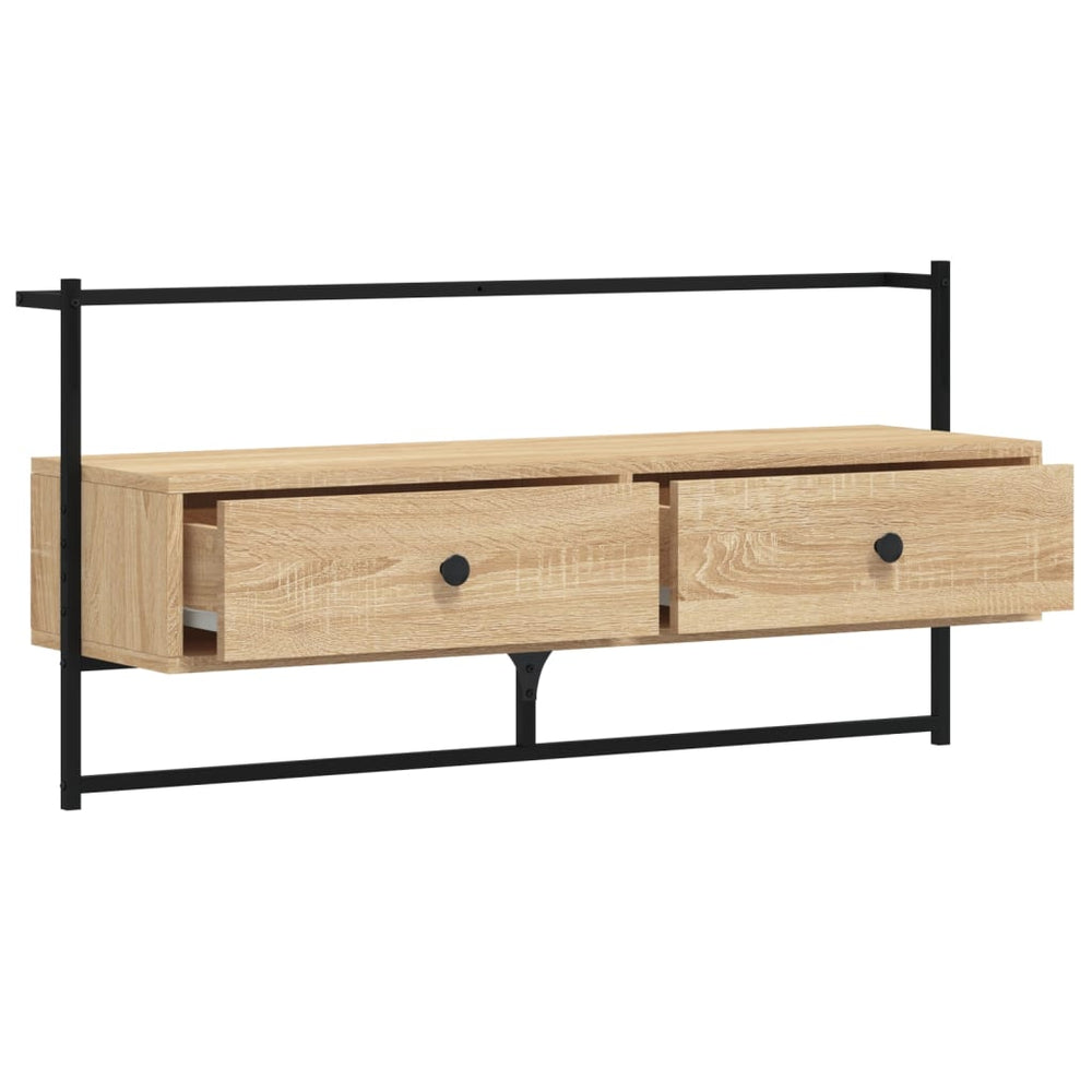 Tv-meubel wandgemonteerd 100,5x30x51 cm hout sonoma eikenkleur MeubelReus