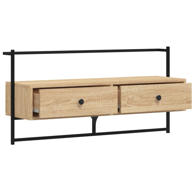 Tv-meubel wandgemonteerd 100,5x30x51 cm hout sonoma eikenkleur MeubelReus