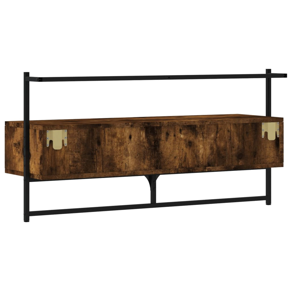Tv-meubel wandgemonteerd 100,5x30x51 cm hout gerookt eikenkleur MeubelReus