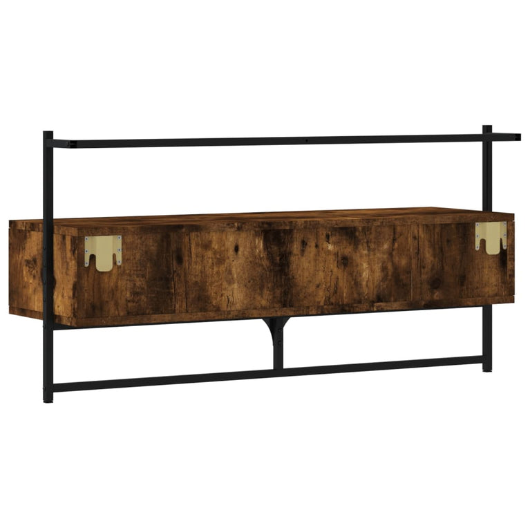 Tv-meubel wandgemonteerd 100,5x30x51 cm hout gerookt eikenkleur MeubelReus