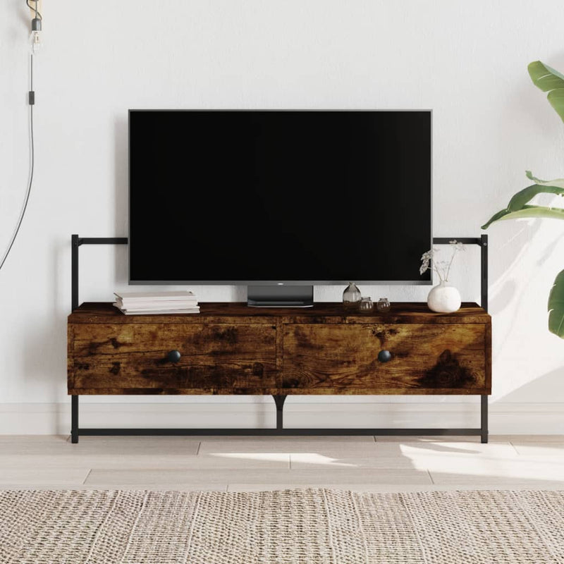 Tv-meubel wandgemonteerd 100,5x30x51 cm hout gerookt eikenkleur MeubelReus