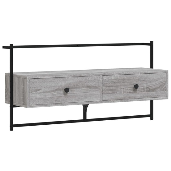 Tv-meubel wandgemonteerd 100,5x30x51 cm hout grijs sonoma eiken MeubelReus
