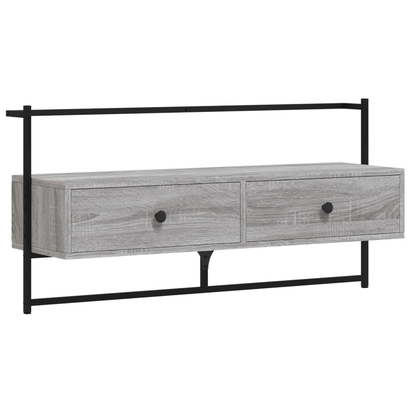 Tv-meubel wandgemonteerd 100,5x30x51 cm hout grijs sonoma eiken MeubelReus