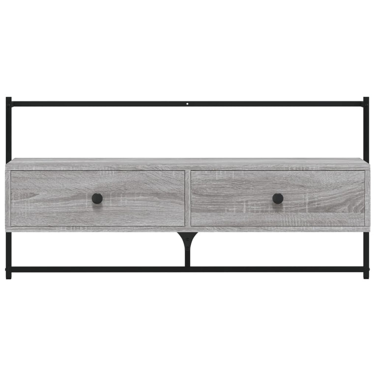Tv-meubel wandgemonteerd 100,5x30x51 cm hout grijs sonoma eiken MeubelReus
