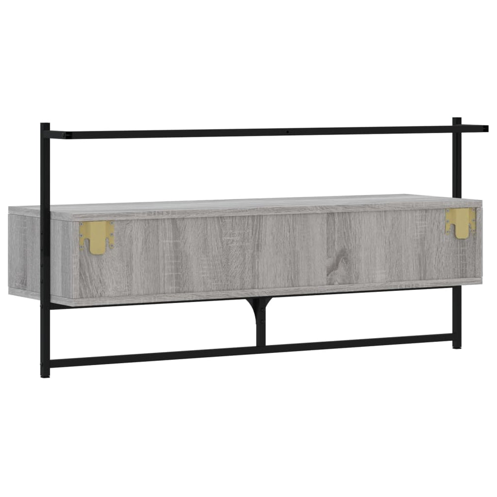 Tv-meubel wandgemonteerd 100,5x30x51 cm hout grijs sonoma eiken MeubelReus