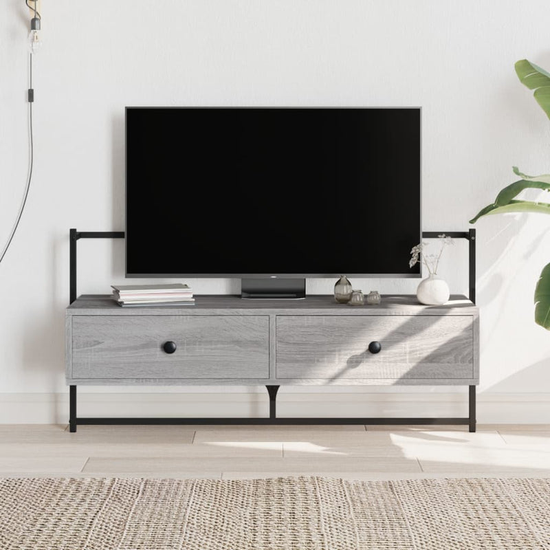 Tv-meubel wandgemonteerd 100,5x30x51 cm hout grijs sonoma eiken MeubelReus