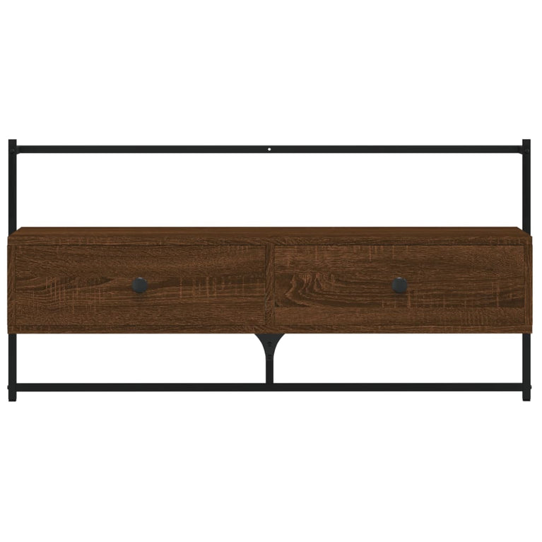 Tv-meubel wandgemonteerd 100,5x30x51 cm hout bruin eikenkleur MeubelReus