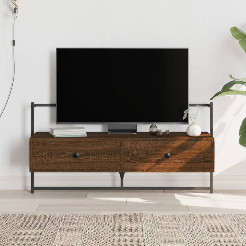 Tv-meubel wandgemonteerd 100,5x30x51 cm hout bruin eikenkleur MeubelReus