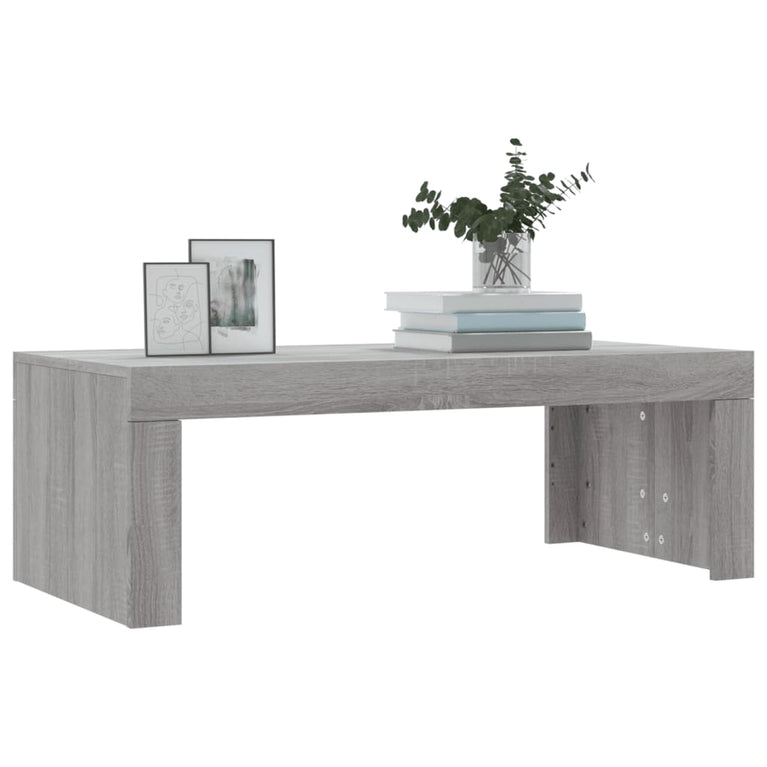 Salontafel 102x50x36 cm bewerkt hout grijs sonoma eikenkleurig MeubelReus