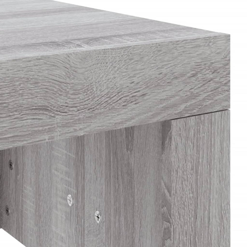 Salontafel 102x50x36 cm bewerkt hout grijs sonoma eikenkleurig MeubelReus