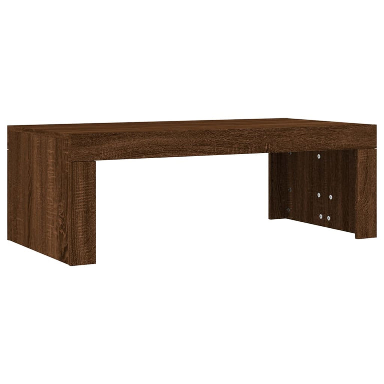 Salontafel 102x50x36 cm bewerkt hout bruin eikenkleur MeubelReus