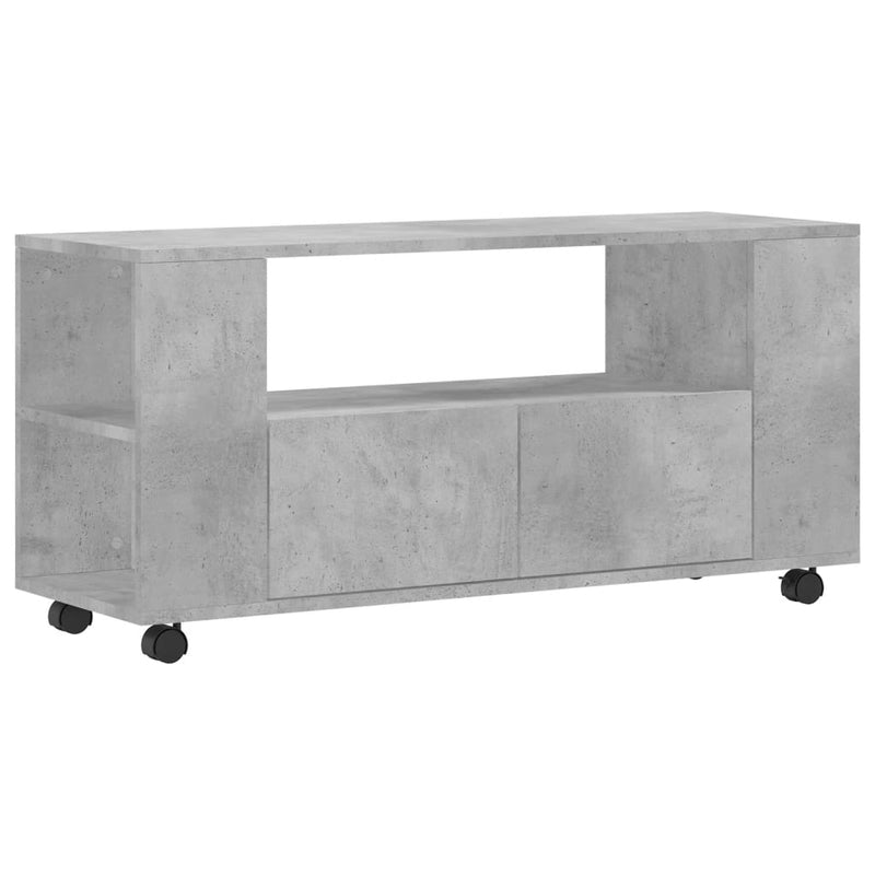 Tv-meubel 102x34,5x43 cm bewerkt hout betongrijs MeubelReus