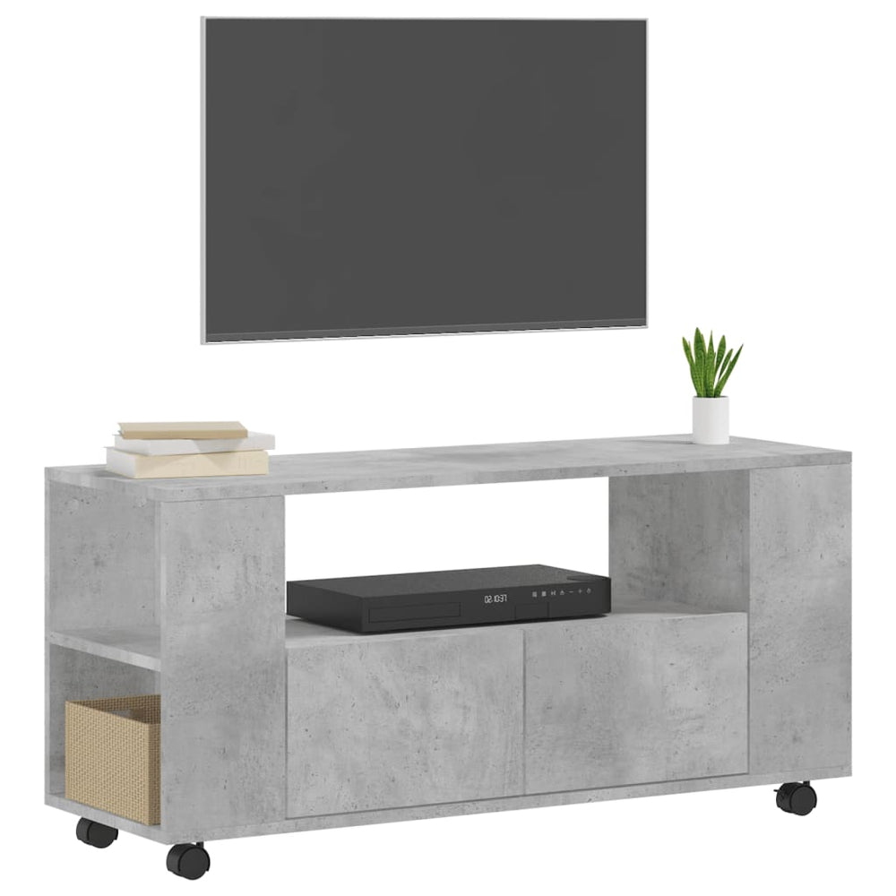Tv-meubel 102x34,5x43 cm bewerkt hout betongrijs MeubelReus