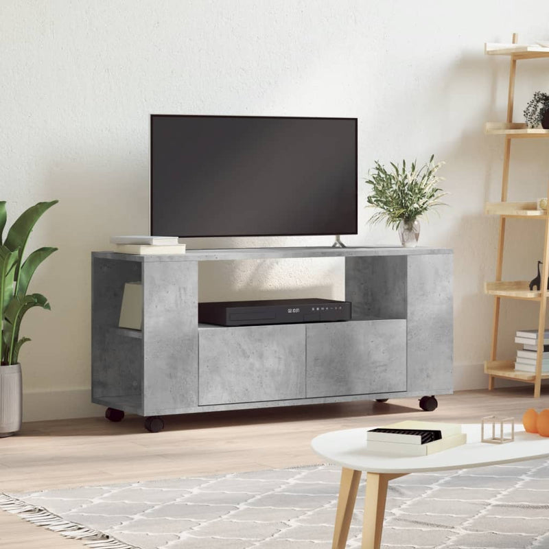 Tv-meubel 102x34,5x43 cm bewerkt hout betongrijs MeubelReus