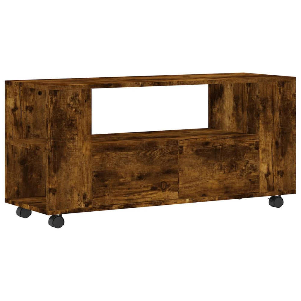 Tv-meubel 102x34,5x43 cm bewerkt hout gerookt eikenkleurig MeubelReus