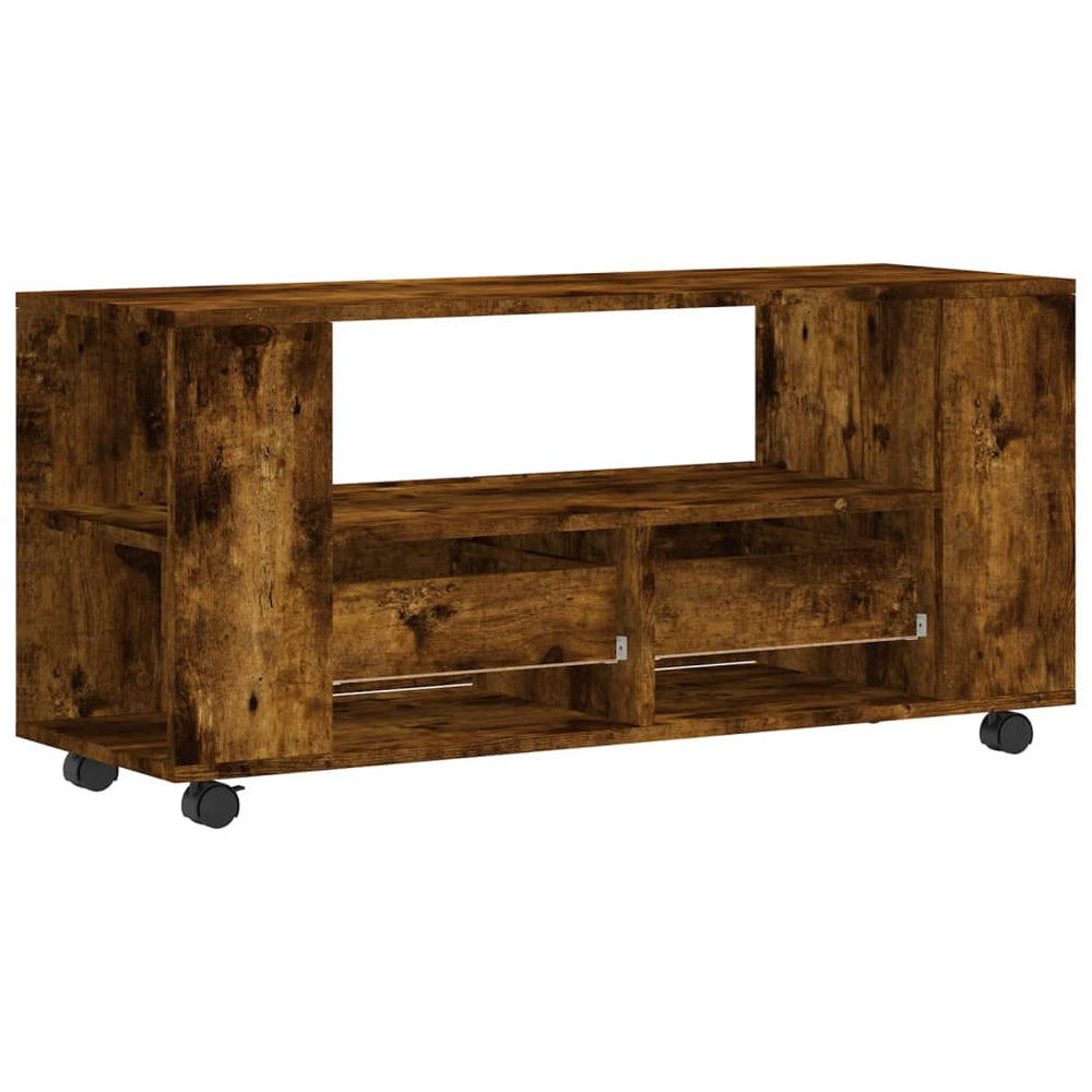 Tv-meubel 102x34,5x43 cm bewerkt hout gerookt eikenkleurig MeubelReus