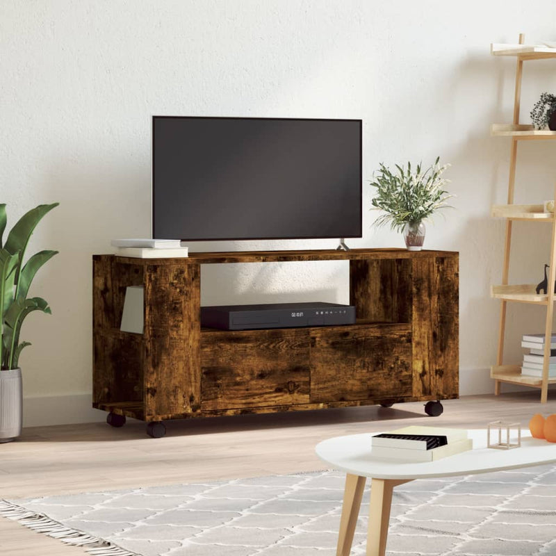 Tv-meubel 102x34,5x43 cm bewerkt hout gerookt eikenkleurig MeubelReus