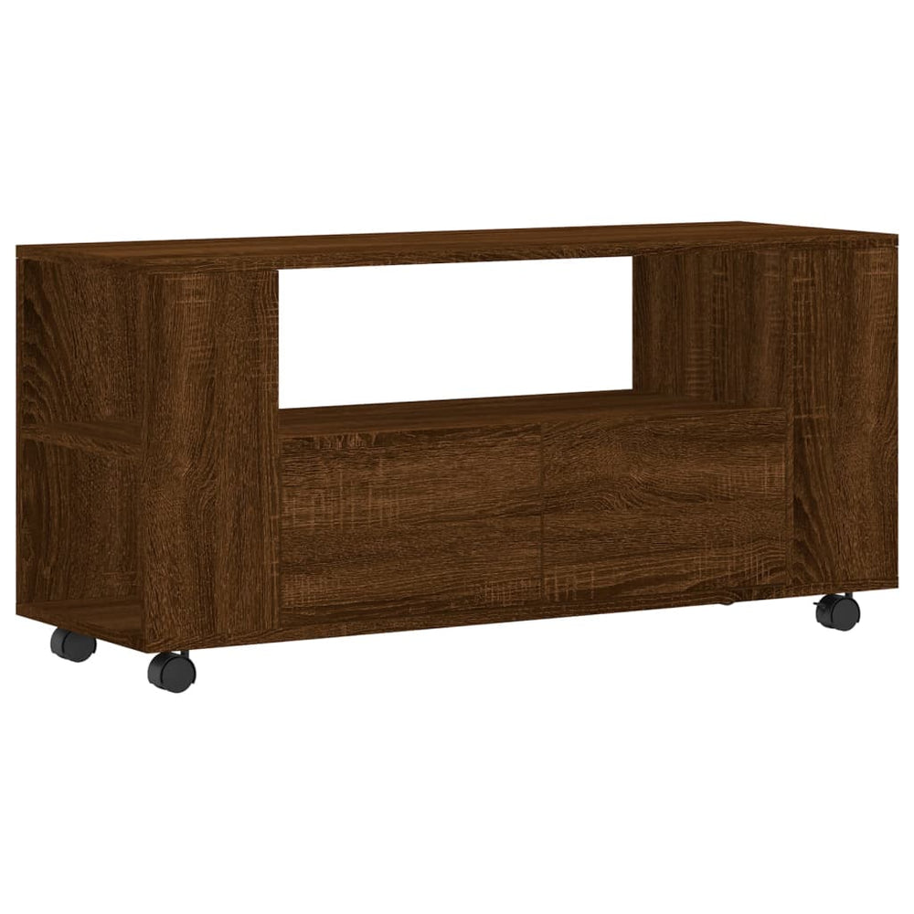 Tv-meubel 102x34,5x43 cm bewerkt hout bruin eikenkleur MeubelReus