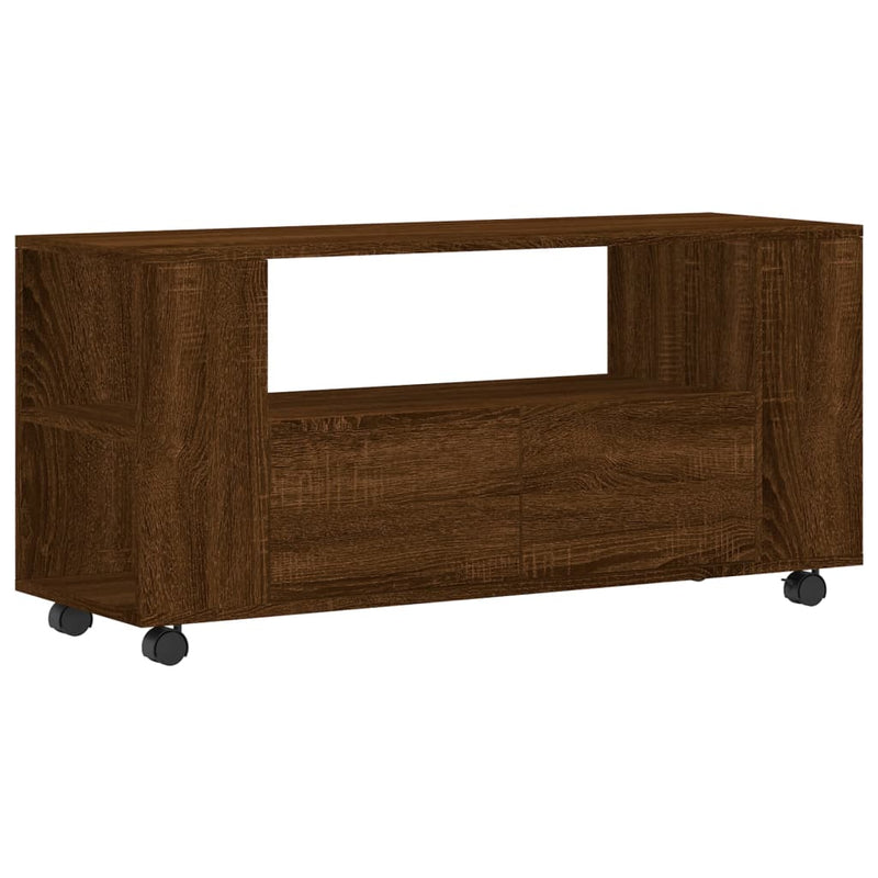 Tv-meubel 102x34,5x43 cm bewerkt hout bruin eikenkleur MeubelReus